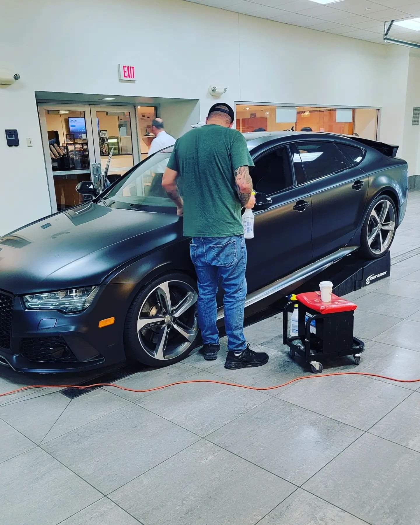 Audi with satin paint protection film