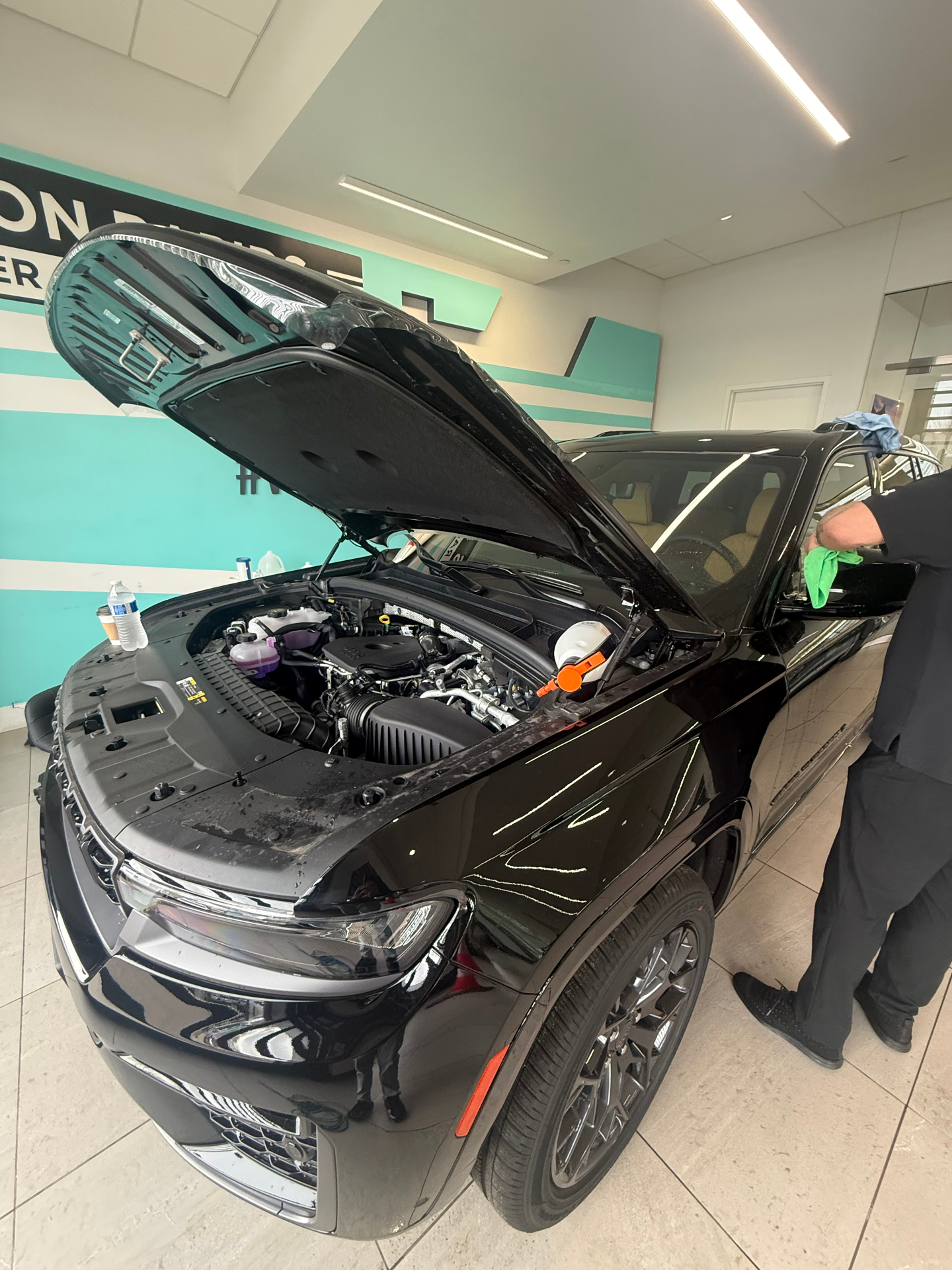 Black SUV detailing work
